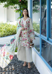 3-PC Unstitched Digital Printed Lawn Santorini By Elaf Premium | EPN-9B