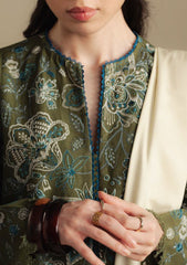 3-PC Unstitched Embroidered Plain Khaddar Coco By Zara Shahjahan | MIST-2A