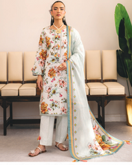 3-PC Unstitched Digital Printed Lawn Sheen Prints By Alizeh | AF-PL-6048-CELAN