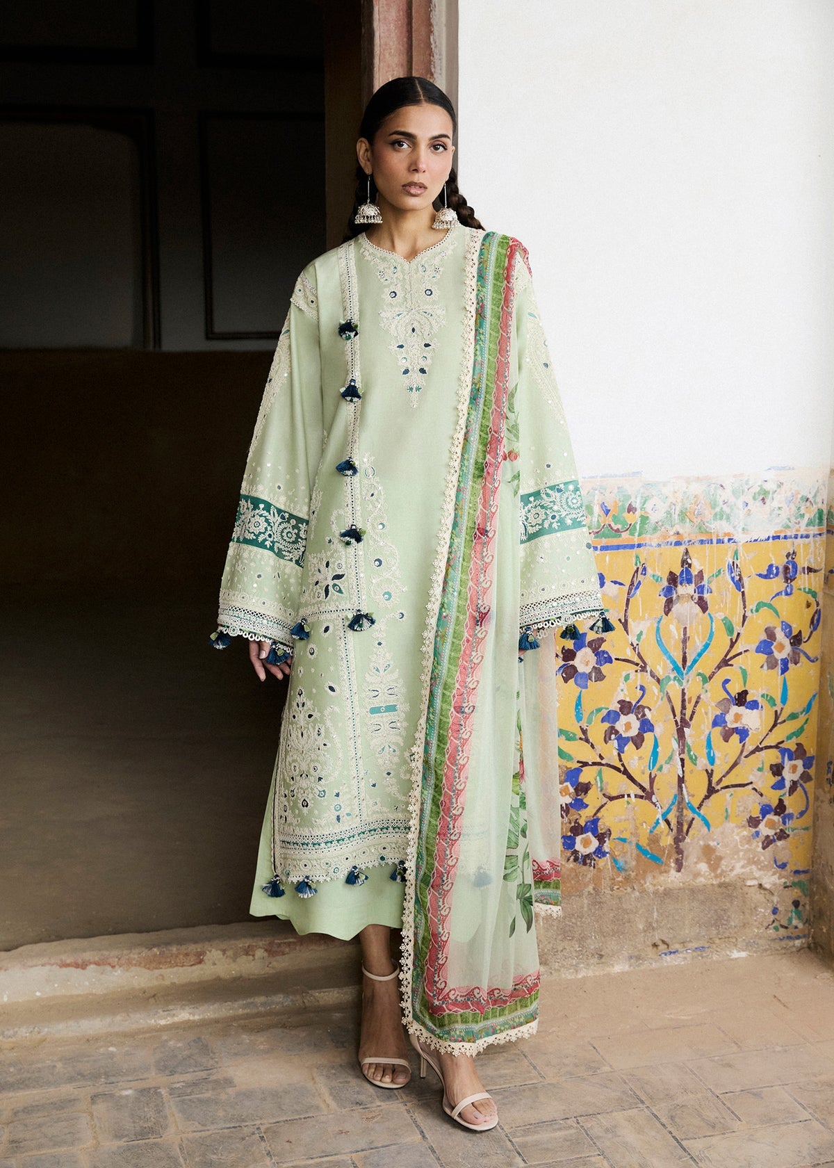 3-PC Unstitched Luxury Lawn By Hussain Rehar | Nane