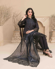 3-PC Stitched Embroidered Digital Printed Sarai By Tawakkal | D-3182