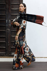 Digital Printed Viscose Silk Shirt & Shalwar by Baroque