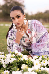 AF-PL-6024-TUBEROSE | 3PC Unstitched Lawn Digital Print Sheen By Alizeh