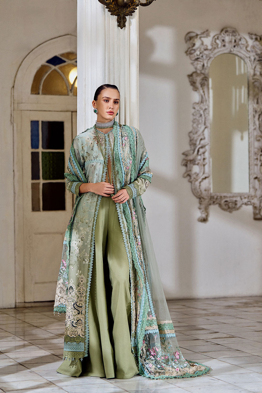 3-PC Unstitched Embroidered Lawn Luxury Lawn By Sobia Nazir | LEE26-12A
