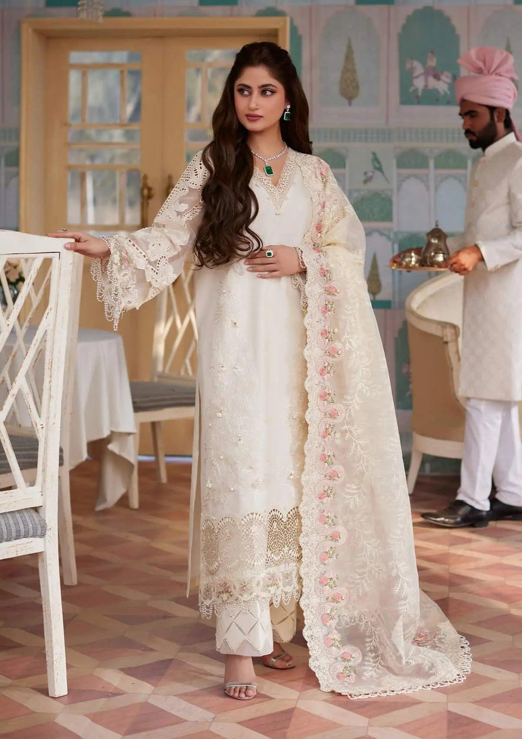 ELE-01A MOTIA | 3PC Unstitched Lawn EID EDIT By Elaf Premium