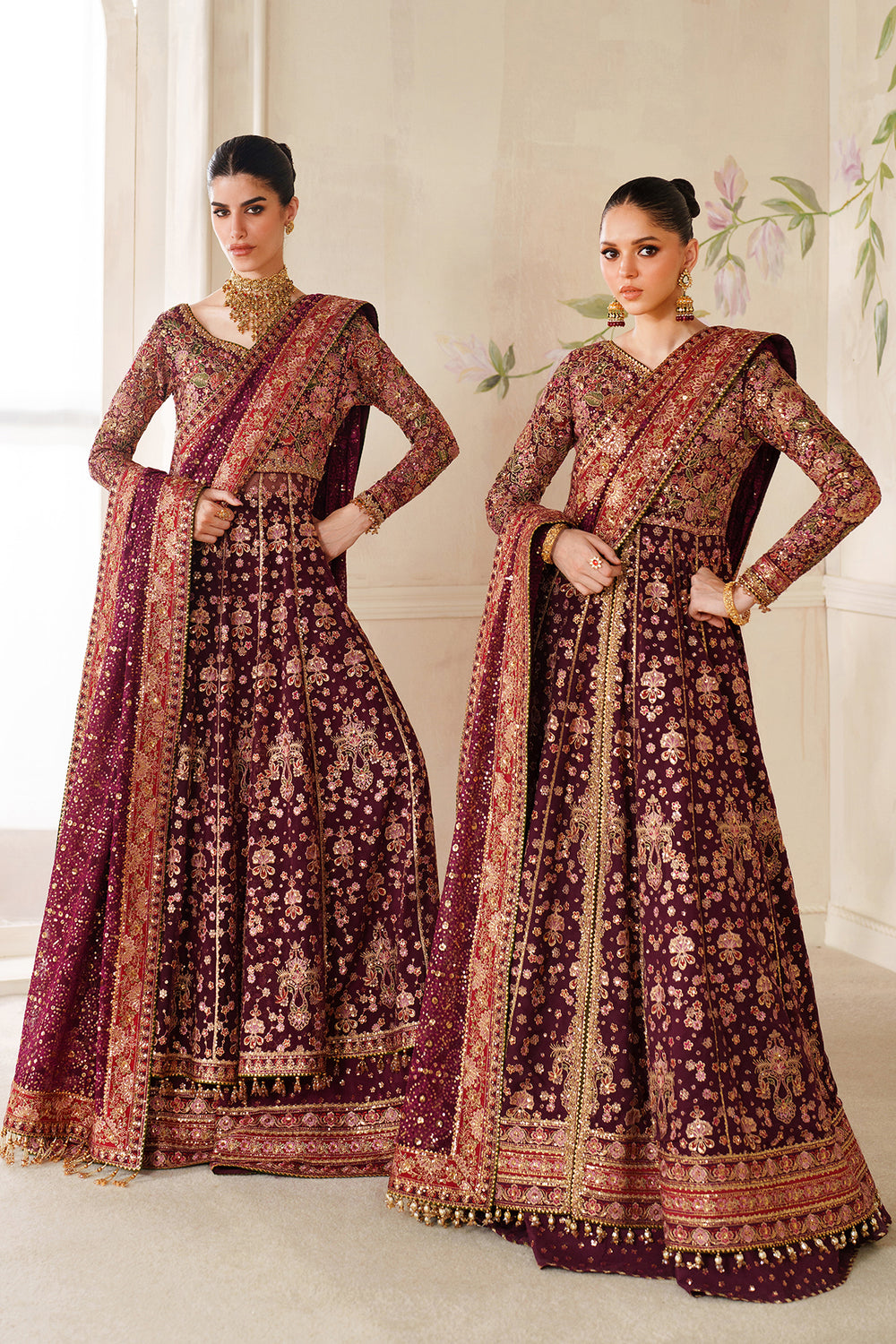 3-PC Unstiched Embroidered Net By Baroque |  CH14-05