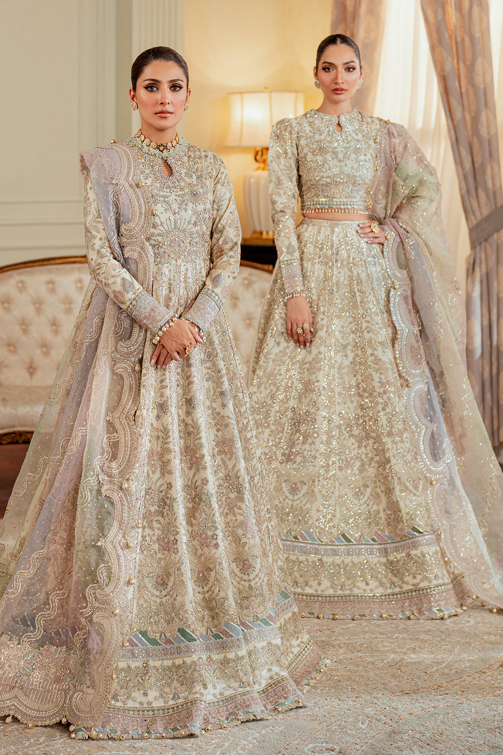 3-PC Unstitched Embroidered Chiffon By Baroque | CH13-06