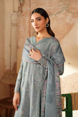 3-PC Unsititched  Embroidered Viscose Linen By Iznik | IPF-10