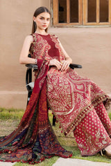 MPT-2512-A | 3Pc Unstitched Suit Printed Lawn Spring Summer 25 M Print By Maria B