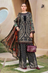 MPT-2512-B | 3Pc Unstitched Suit Printed Lawn Spring Summer 25 M Print By Maria B