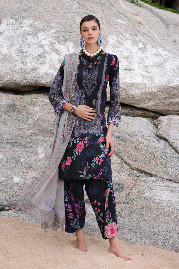 3-Pc Charizma Print Melody Printed Lawn With Embroidered Chiffon Dupatta PM4-13