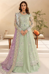 3-PC Unstitched Embroidered LU'ZELLA By Farasha | Sage Luxe