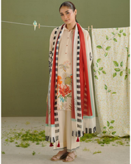 3-PC Unstitched Digital Prints Coco By Zara Shahjahan | Vera-3A