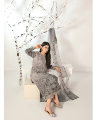 3-PC Semi-Stitched Embroidered Organza Ishq By Tawakkal Fabrics | D-5134