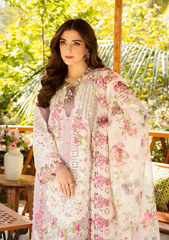 Unstitched 3-PC Embroidered Luxury Lawn By Elaf | ELM-09 MAYA