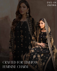 3-PC Unstitched Luxury Viscose Noor E Fajar Dehleez By Raeesa Premium | Zafira