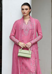 3-PC Unstitched Linen Embroidered Qline By Qalamkar | BLOOM