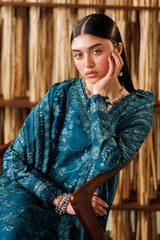 3-PC Unstitched Embroidered Eid Lawn By Baroque | D04