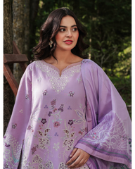 3-PC Unstitched Embroidered Lawn Silent Pine Tale By Afsanah | AL-104