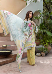 3-PC Unstitched Digital Printed Lawn By Elaf | SAFFROSE