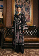 3-PC Unstitched Embroidered Karandi Luxury Winter Collection By Elaf Premium | EWK-4A NIGHTBELLE