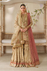 3-PC Unstitched Embroidered Organza Chantelle By Baroque | CH14-02