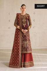 3-PC Unstiched Embroidered Net By Baroque | CH14-07