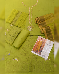 3-PC Unstitched Charizma Embroidered Printed Lawn | CE-6