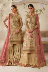 3-PC Unstiched Embroidered Net By Baroque | CH14-02