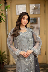 3-PC Unstitched Embroidered Suit Dehleez By Raeesa Premium | Dl 1033