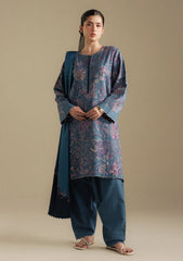 3-PC Unstitched Embroidered Plain Khaddar Coco By Zara Shahjahan | MIST-2B