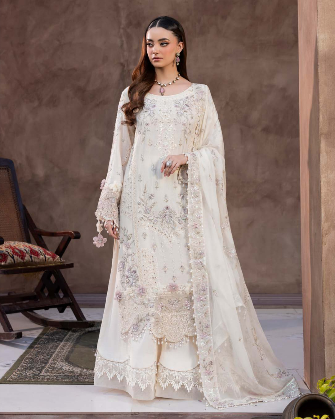 3-PC Unstitched Luxury Karandi Collection Kimora By Raeesa Premium | Zara