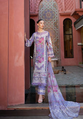 ETS-02A SAVANNAH | 3PC Unstitched Suit Embroidered Lawn Signature By Elaf Premium