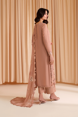3-PC Unstitched Embroidered Net Chinon Chiffon By Iznik | CC-74