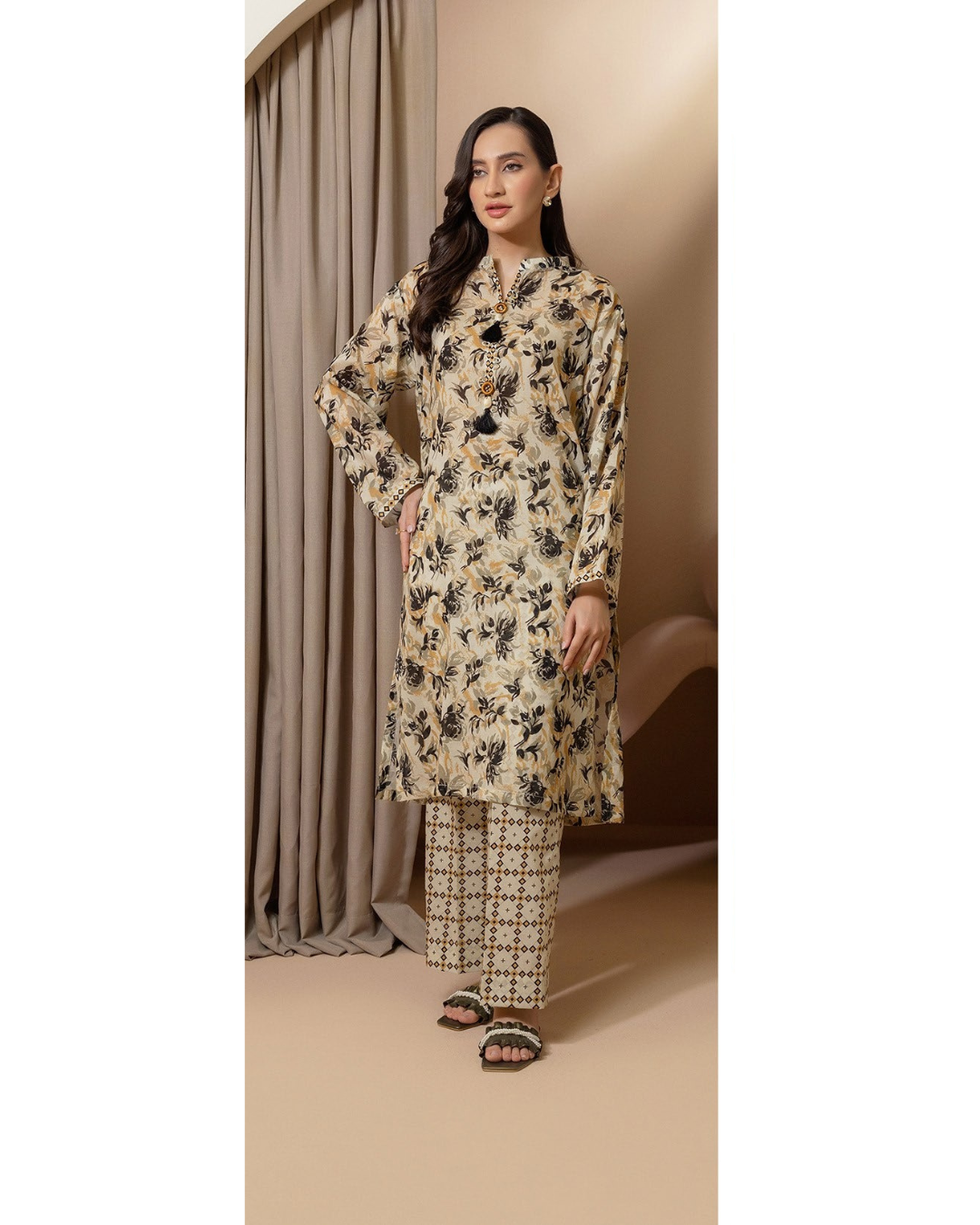 2-PC Shirt Dupatta Unstitched Printed Lawn By Zellbury | 0169