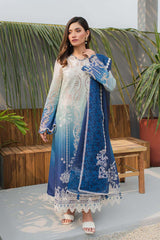 JK-07 ELZA | 3Pc Unstitched Qline Lawn Collection By Qalamkar