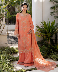 3-PC Unstitched Embroidered Kimora Luxury Formals By Raeesa Premium | HS-34