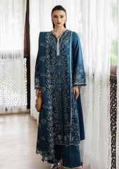 3-PC Unstitched Linen Embroidered Qline By Qalamkar | LUSH