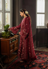 3-PC Unstitched Embroidered Karandi Chiffon By Kahf Premium | KKH-03 ROSELITH