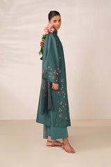 3-PC Unstitched Embroidered Exclusive Lawn By Iznik | UE-625