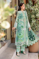 MPT-2514-A | 3Pc Unstitched Suit Printed Lawn Spring Summer 25 M Print By Maria B