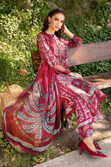 MPT-2514-B | 3Pc Unstitched Suit Printed Lawn Spring Summer 25 M Print By Maria B