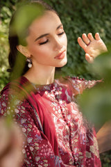 MPT-2514-B | 3Pc Unstitched Suit Printed Lawn Spring Summer 25 M Print By Maria B