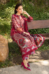 MPT-2514-B | 3Pc Unstitched Suit Printed Lawn Spring Summer 25 M Print By Maria B