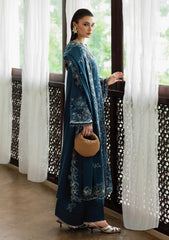 3-PC Unstitched Linen Embroidered Qline By Qalamkar | LUSH