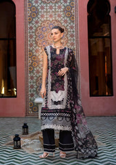 ETS-02B PROM NIGHT | 3PC Unstitched Suit Embroidered Lawn Signature By Elaf Premium