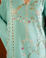 3-PC Unstitched Embroidered Lawn Aashiyana By Roheenaz | RNZ-08B