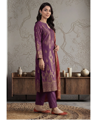 3-PC Unstitched Lawn Broshia Banarsi Mashaim By Tawakkal Fabrics | D-2805