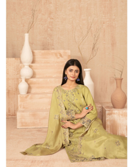 3-PC Unstitched Embroidered Grip Shawl Nisrine By Tawakkal Fabrics | D-4983