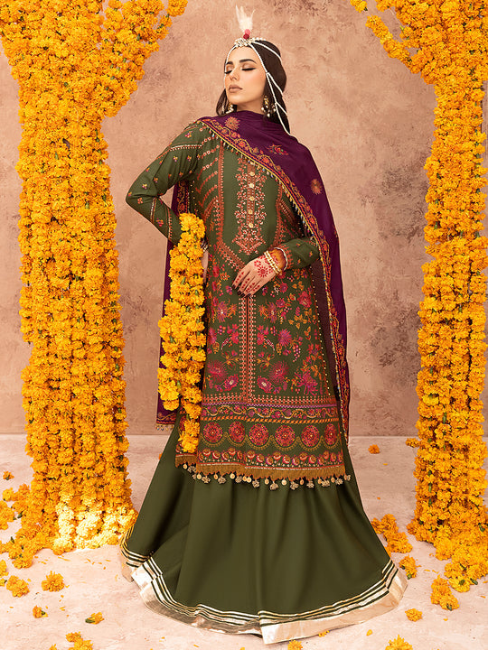 1513 - A | 3 PC - Unstitched Luxury By Binilyas
